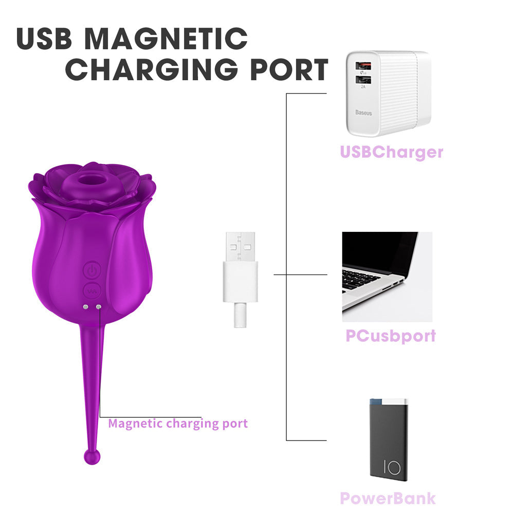 Rose Vibrater | Rose Suction Vibrator Female Masturbators