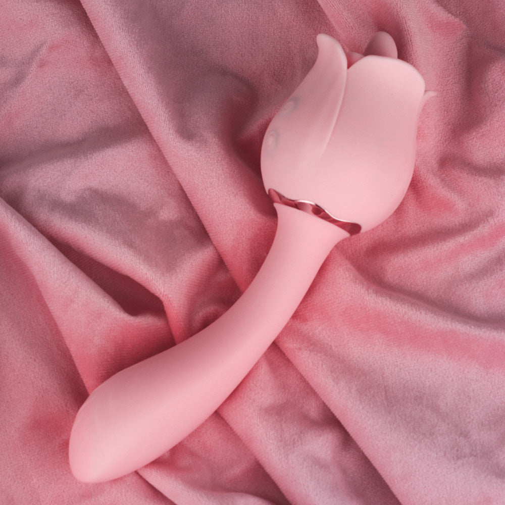 Rose vibrator tongue licking vibrator masturbation stick