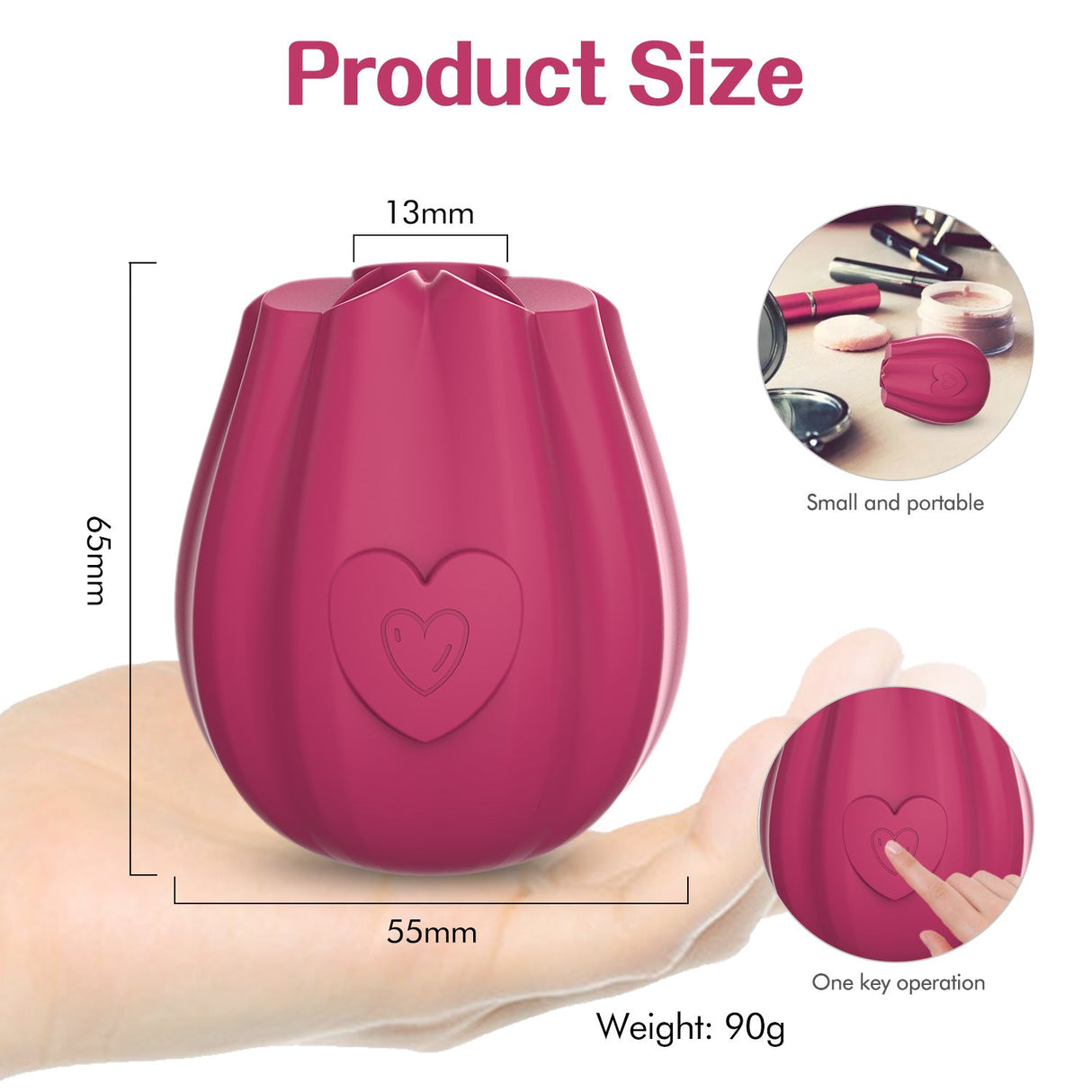 Rose Suction Vibrator for Women Clitoral Nipples with Sucking