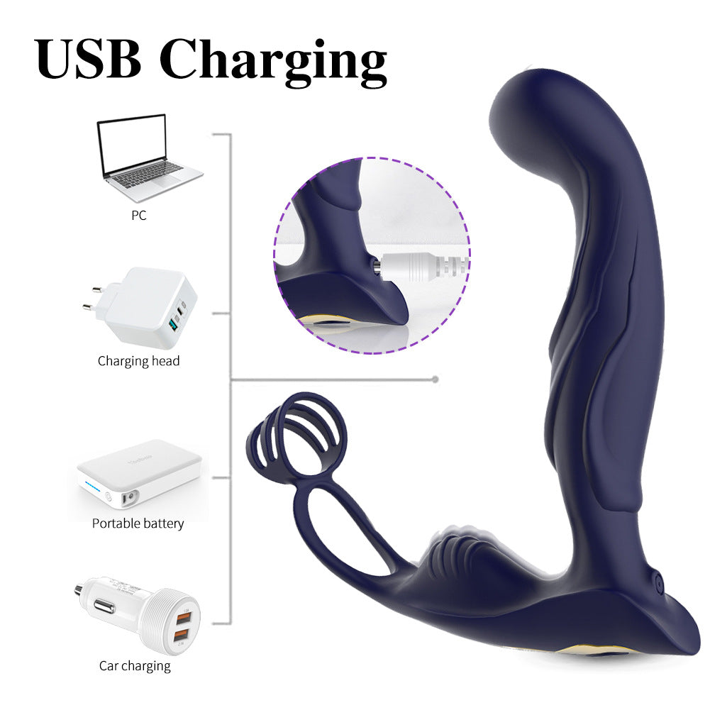 Prostate Massager Remote Control Male Anal Plug Trainer