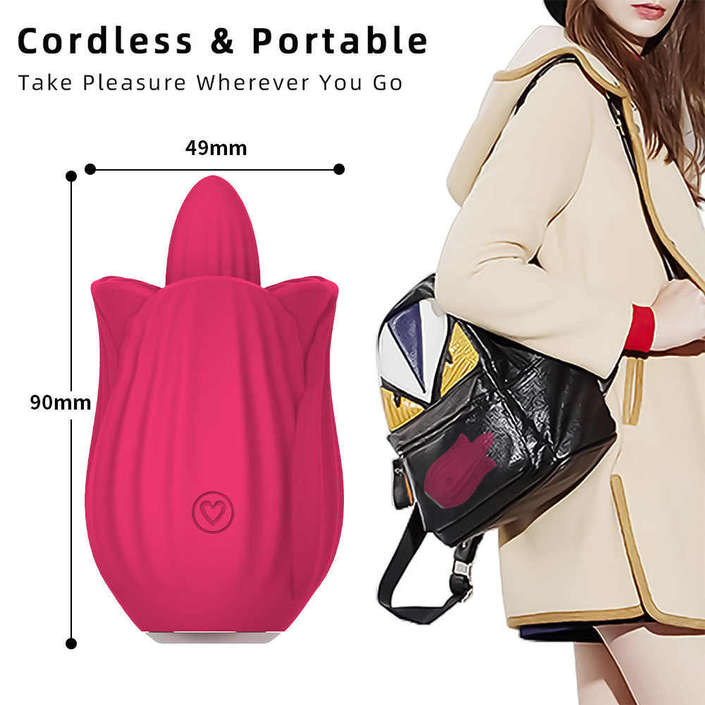 Vibrating Tongue Female Rose Vibrator Multifunctional Rose Toy