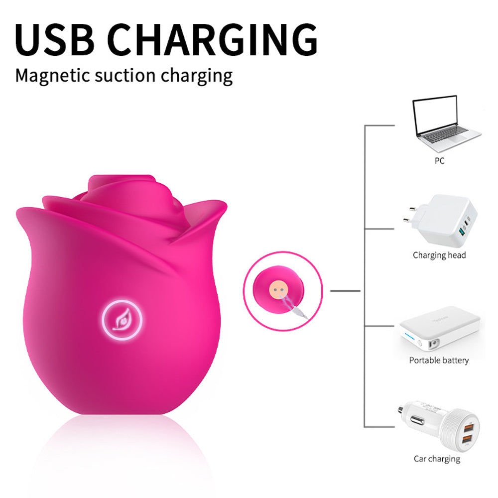 Sucking Rose Vibrator Female Massage Rose Petal Sex Toy