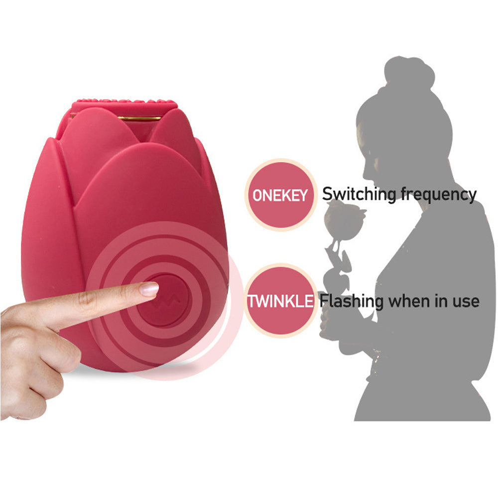 Rose Vibrator 10 Gears Sucking Waterproof Magnetic Charging