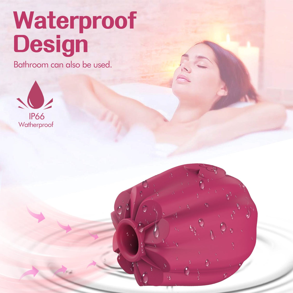 Rose Suction Vibrator for Women Clitoral Nipples with Sucking