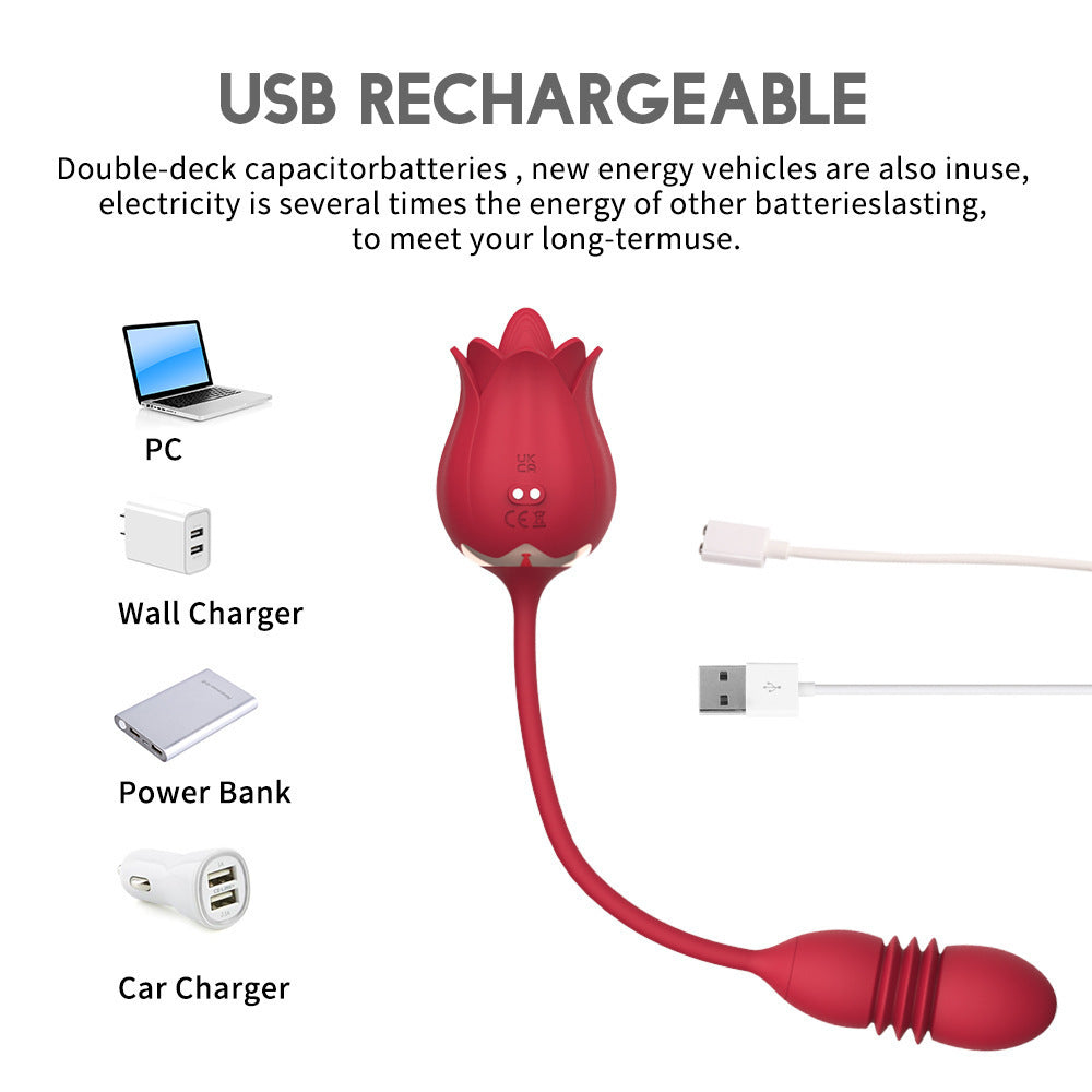 Rose Vibration Tongue Vibrator Egg Vibrator Thrusting Vibrators