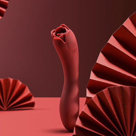 Rose Tongue Vibrator - Female Masturbator Bendable Vibrating Dildo-8