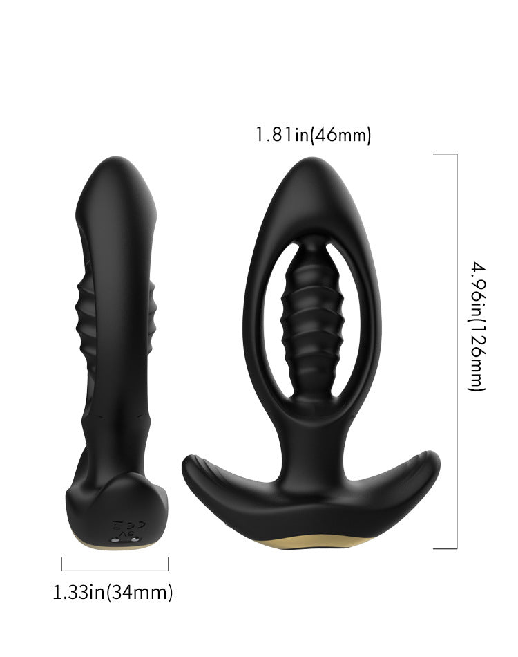 Electric Thrusting Butt Plug Remote Control Silicone Prostate Dildo-2