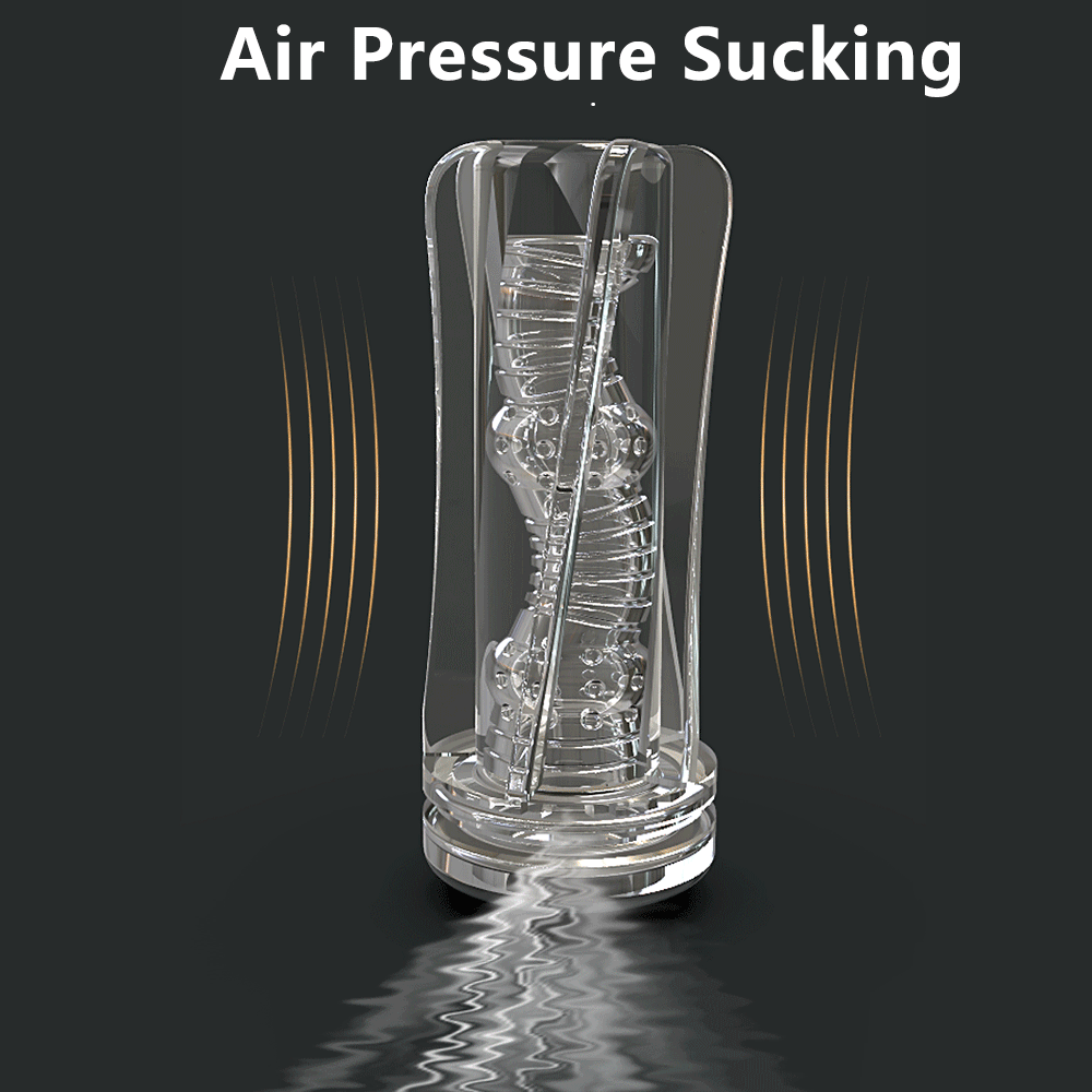 SEDUCEI Masturbation Cup Vibrating Suction Transparent Blowjob Toy-7