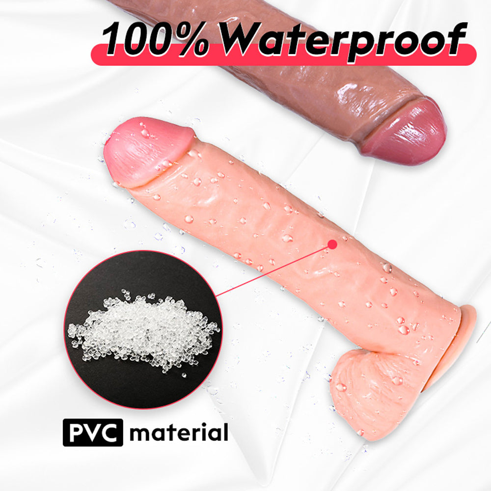 12 Inch Dildo Thrusting Shake Vibrating Realistic Allovers Dildo