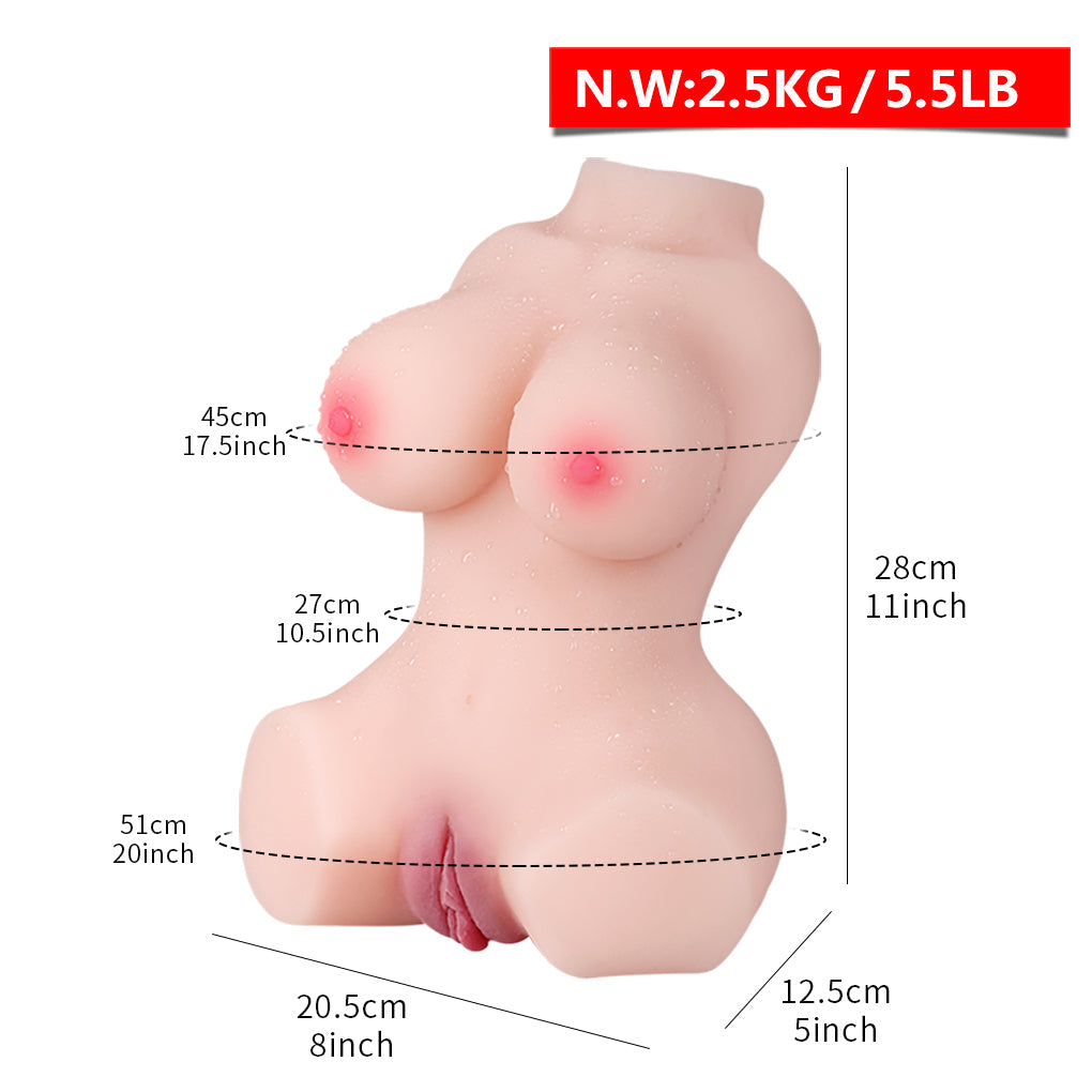 【PRIVACY DELIVERY】3 In 1 Torso Masturbator Love Doll Pocket Pussy, Ass Male Sex Toys