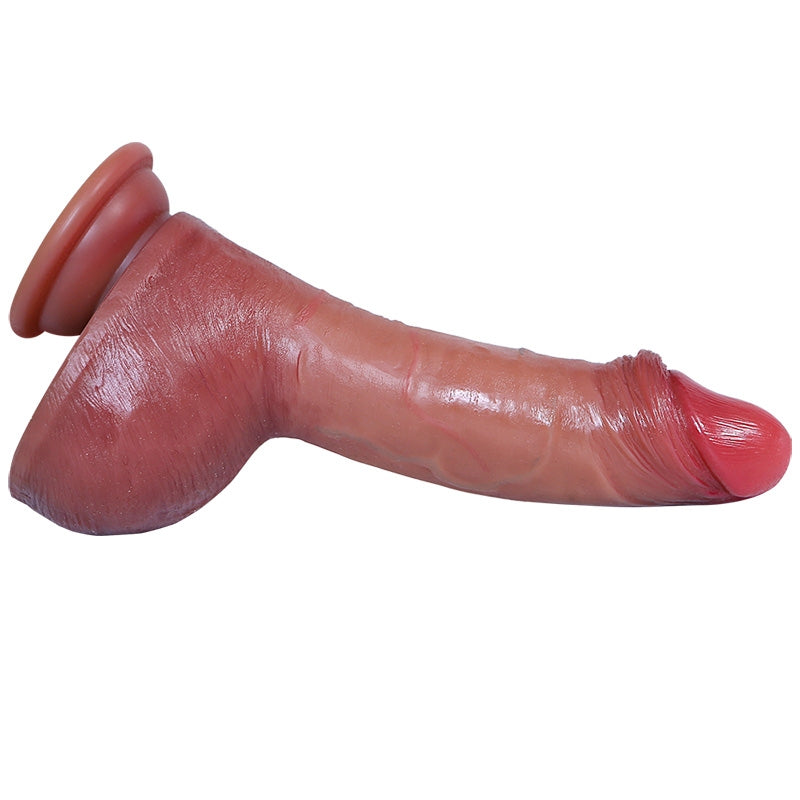 Double Silicone Squirt Allovers Dildo - Extra Thick Telescoping Dildo