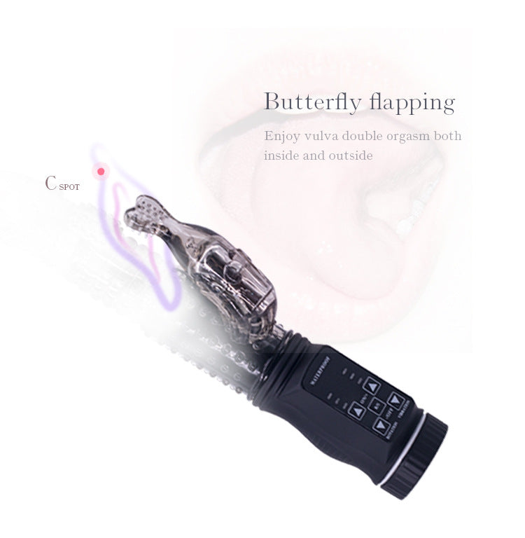 Telescoping Dildo - Allovers Dildo Rotatable Thrusting Vibrator