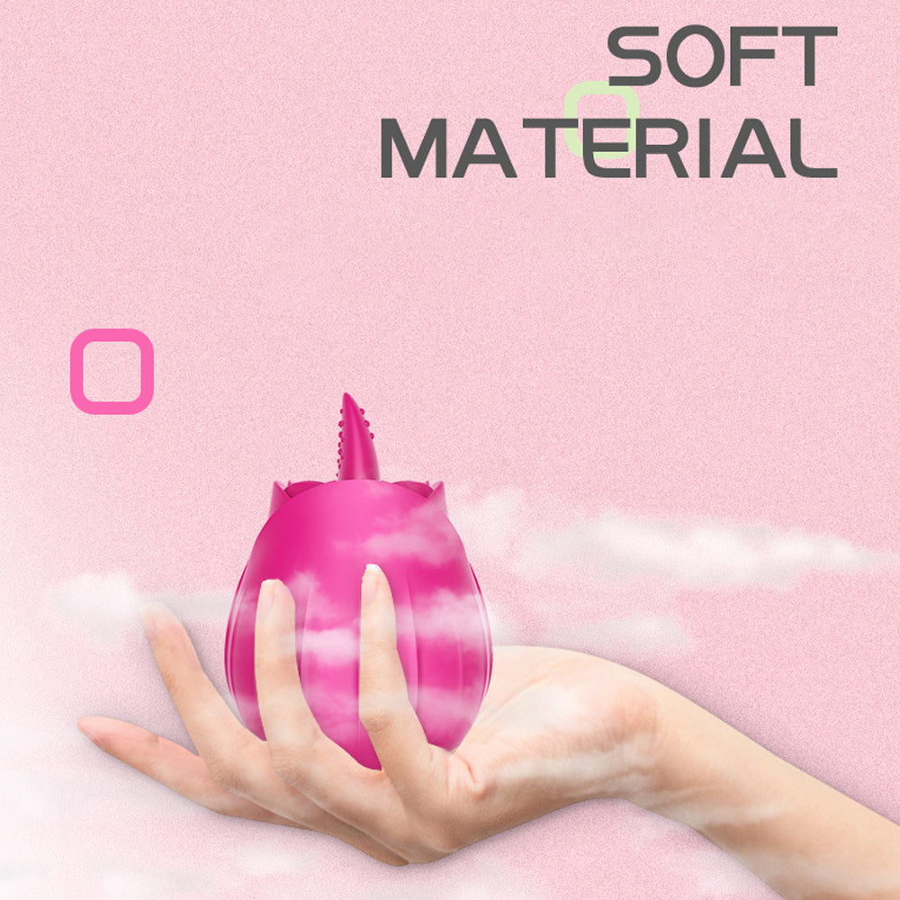 Vibrating Tongue Rose Vibrator Clitoral Stimulation Female Masturbator