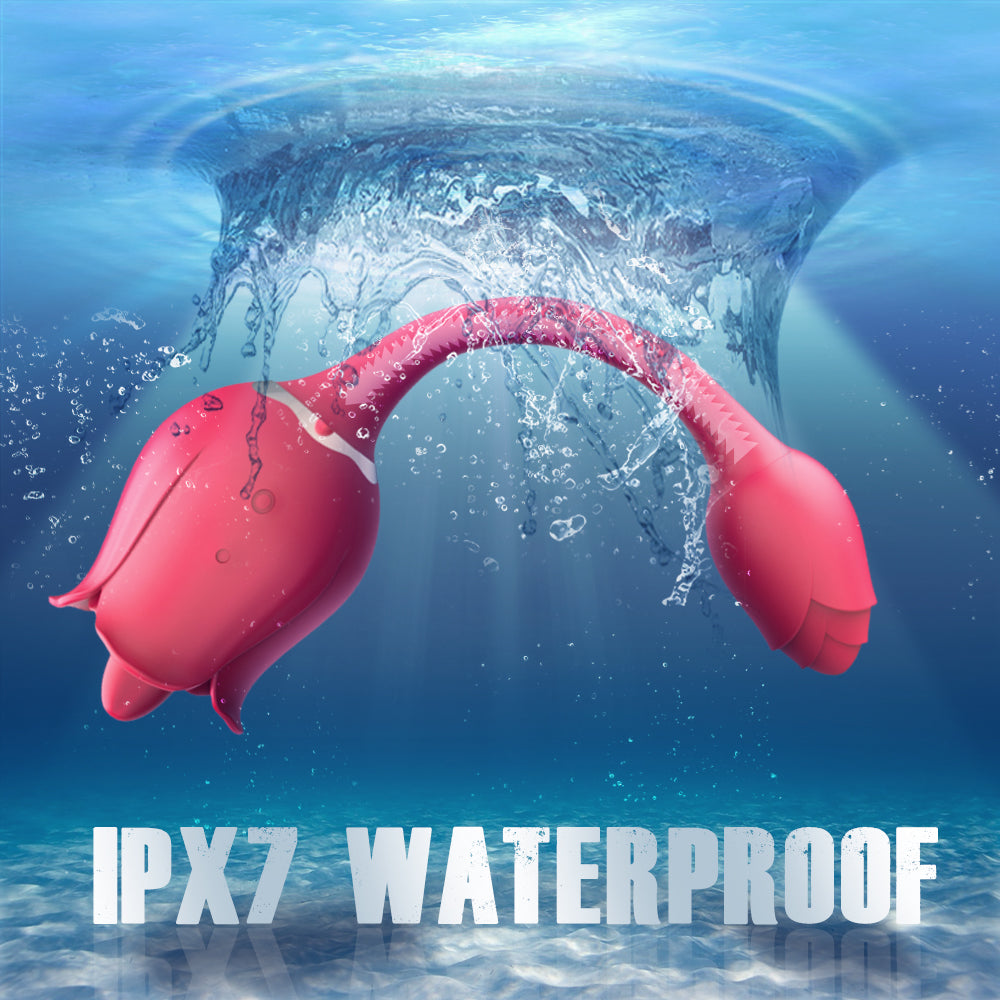 Portable Double Head Rose Vibrator Tongue Vibrator Female Masturbator