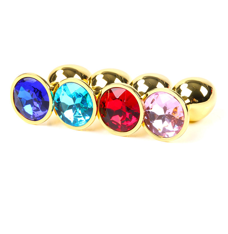 Round Metal Butt Plug - Stainless Steel Jewel Butt Plug Anal Training