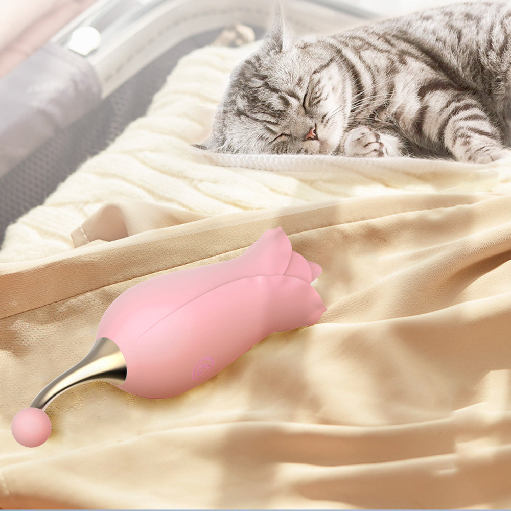 10 Frequency Vibrator Rose Tongue Licking with Vibrating Egg