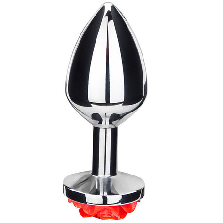 Rose Metal Butt Plug | Silver Small Anal Plug Sex Toys