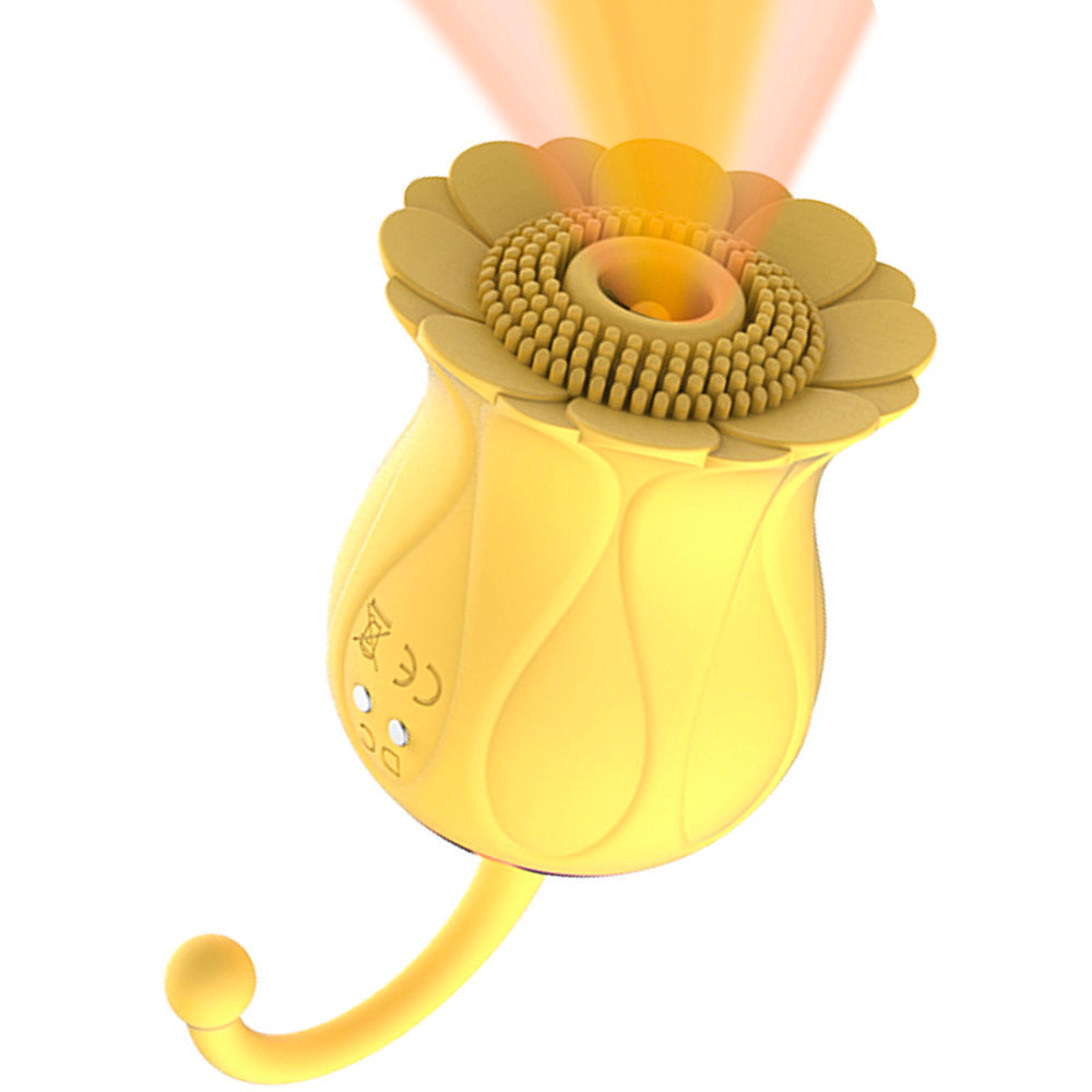 Rose Petal Vibrator Swirl Air Sucking and Teasing Clit Nipple Vibrator