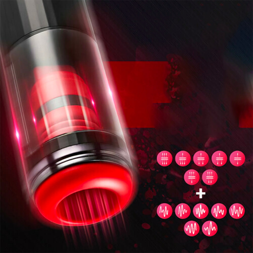 Showeggs 7 Telescopic & Vibration Sucking Fully Automatic Male Masturbator Blowjob Toy