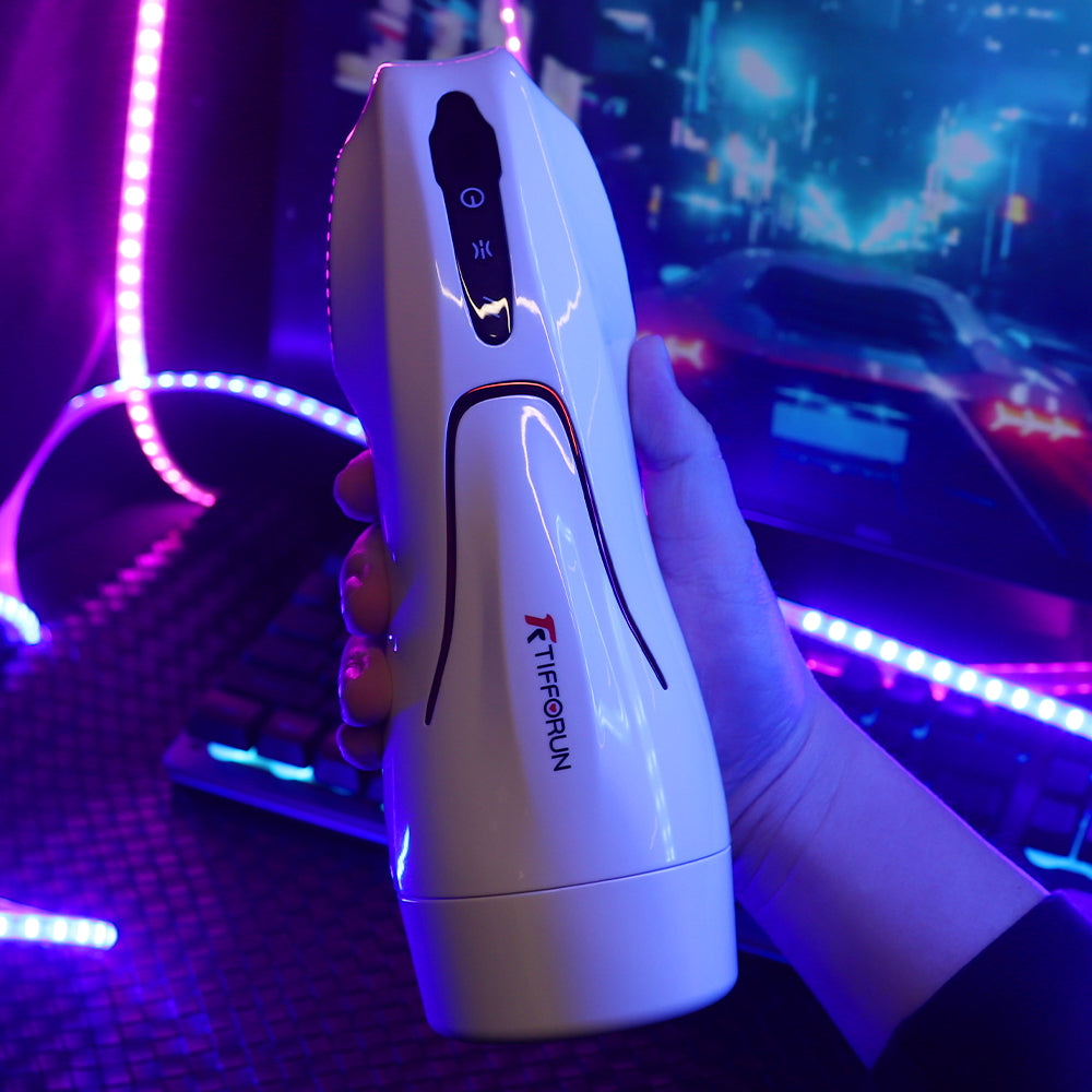 Tifforun Spaceship Full Automatic Men Sex Toys with 9 Vibration Sucking Heating Voice Function