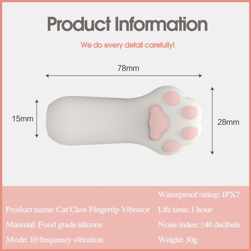 Kitten Paw Fingertip Vibrating Massage G-Spot Vibrator