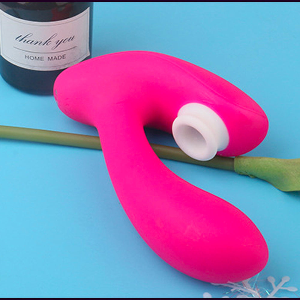 Sucking Vibrating Dildo - Female Vibrator with Vibrating Suction