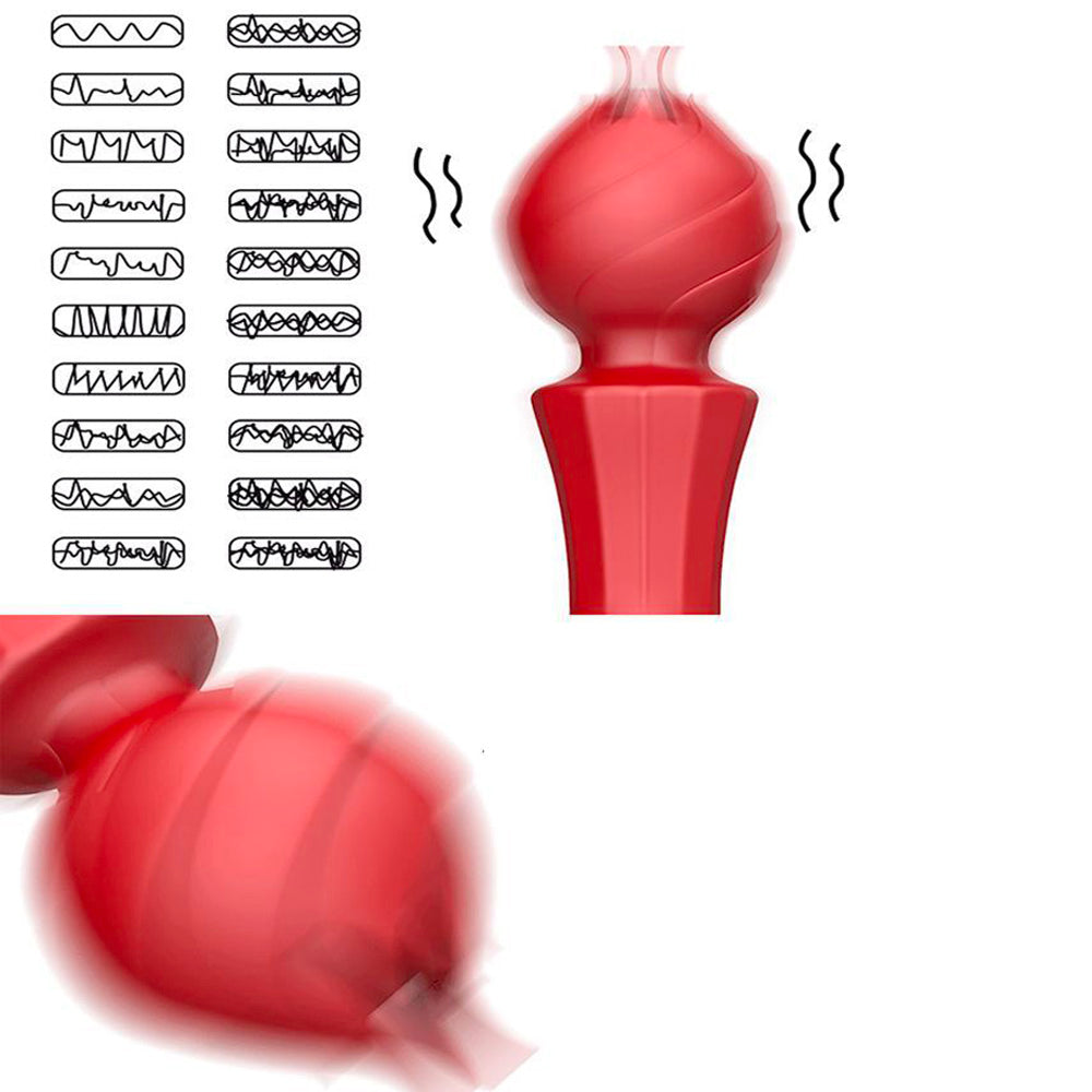 20 Frequency Vibration Mode Rose Vibrators Magic Wand Rechargeable