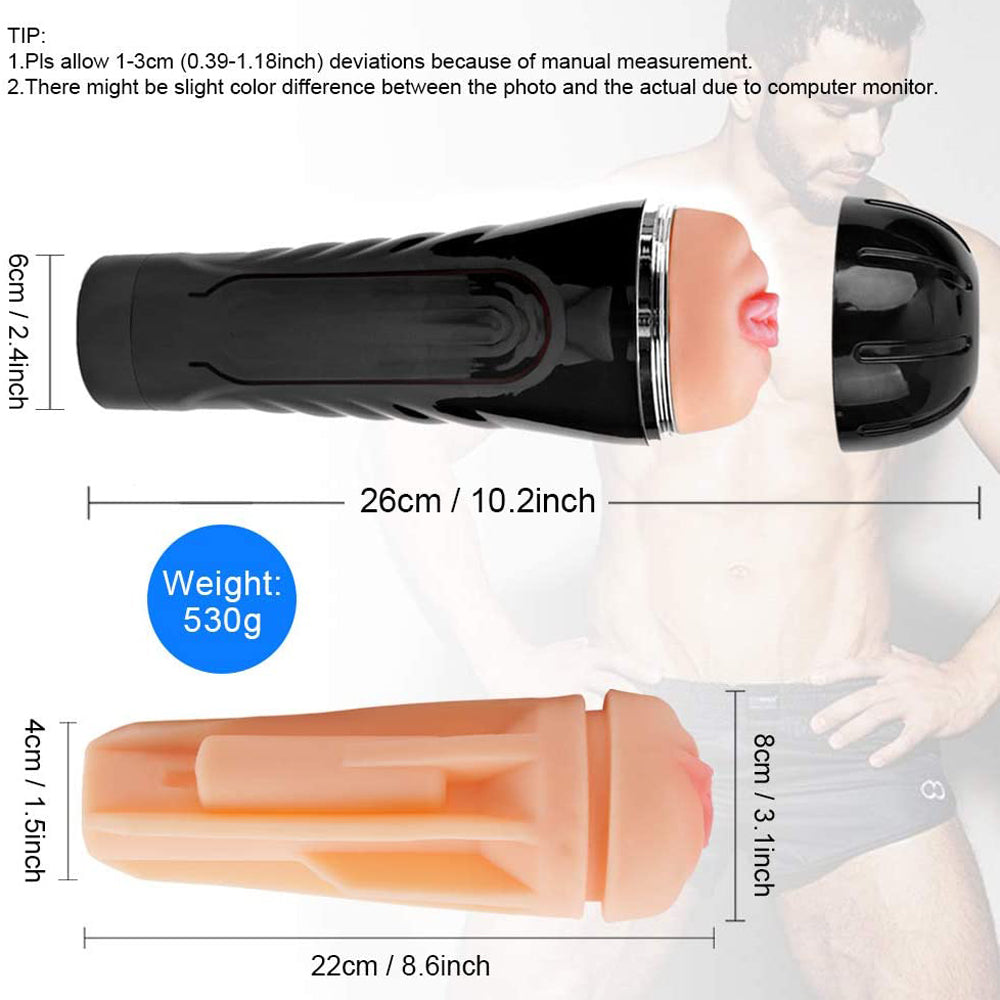 Best Pocket Pussies Silicone Full Wrap Suction Blowjob Simulator-5