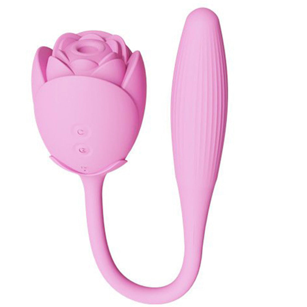 Masturbator Rose Double Head Sucking Vibrating Massager