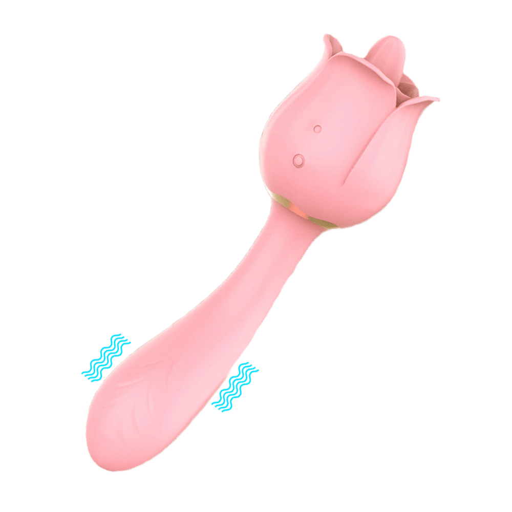 Rose vibrator tongue licking vibrator masturbation stick