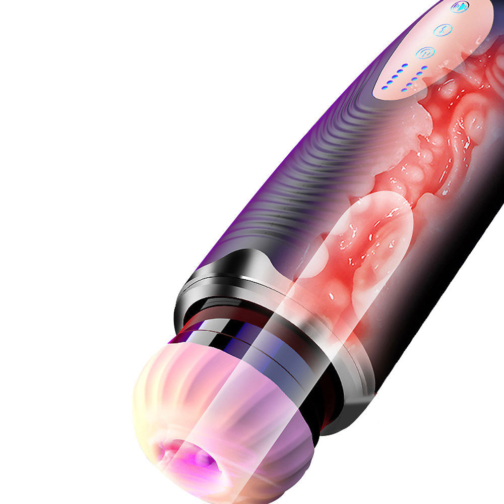 PowerWave Ⅲ 10 Vibration Sucking Modes Professional Male Masturbator with Textured Sleeve