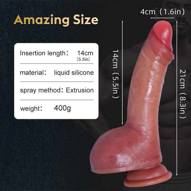 Double Silicone Squirt Allovers Dildo - Extra Thick Telescoping Dildo