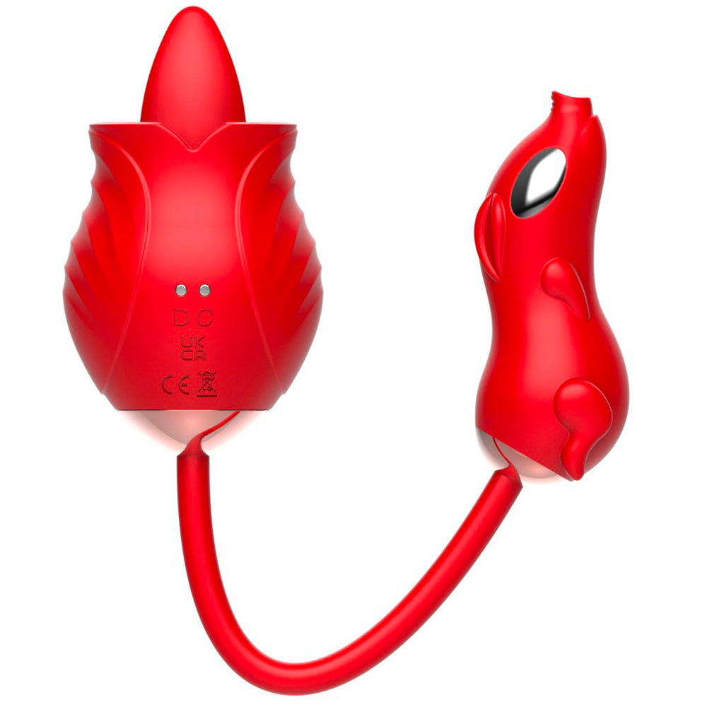 Rose Double Tongue Licking Vibrating Egg