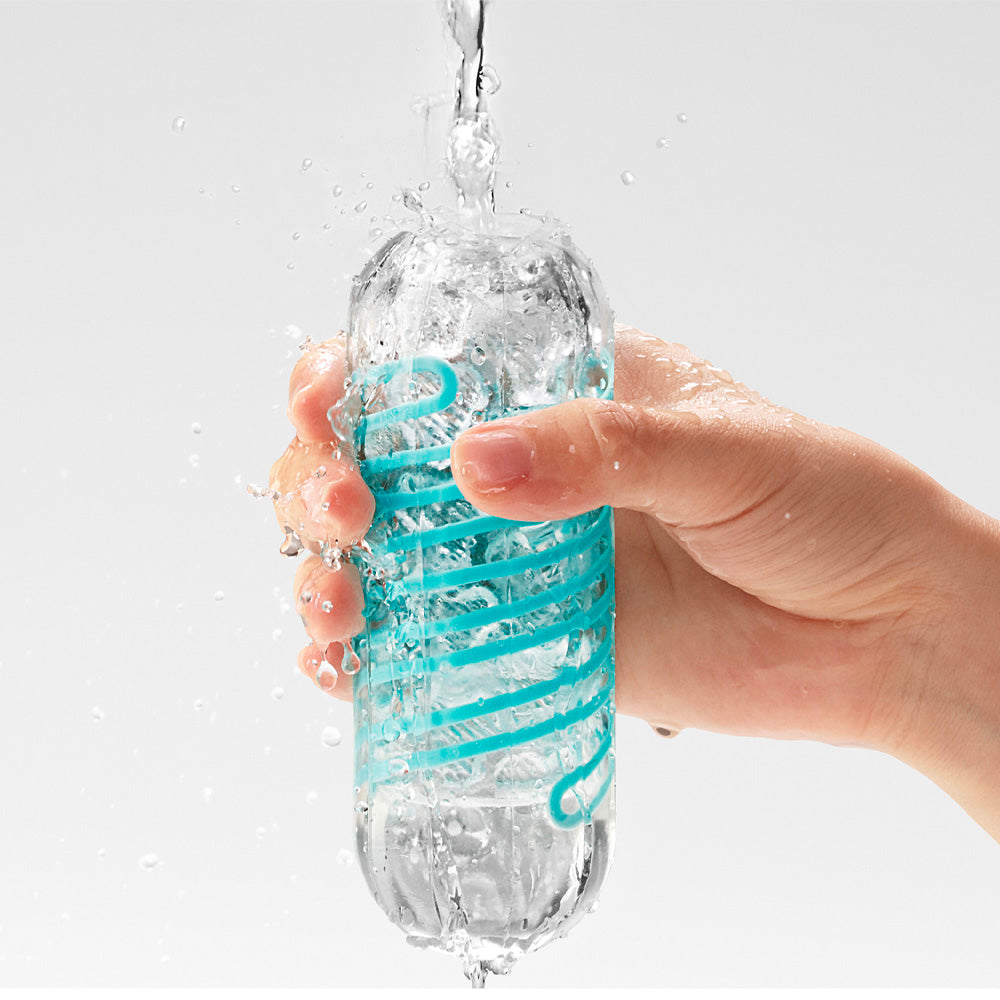 Showeggs Lifelike Silicone Manual Male Masturbator with Automatic Cleaning Mode for Penis Trainer