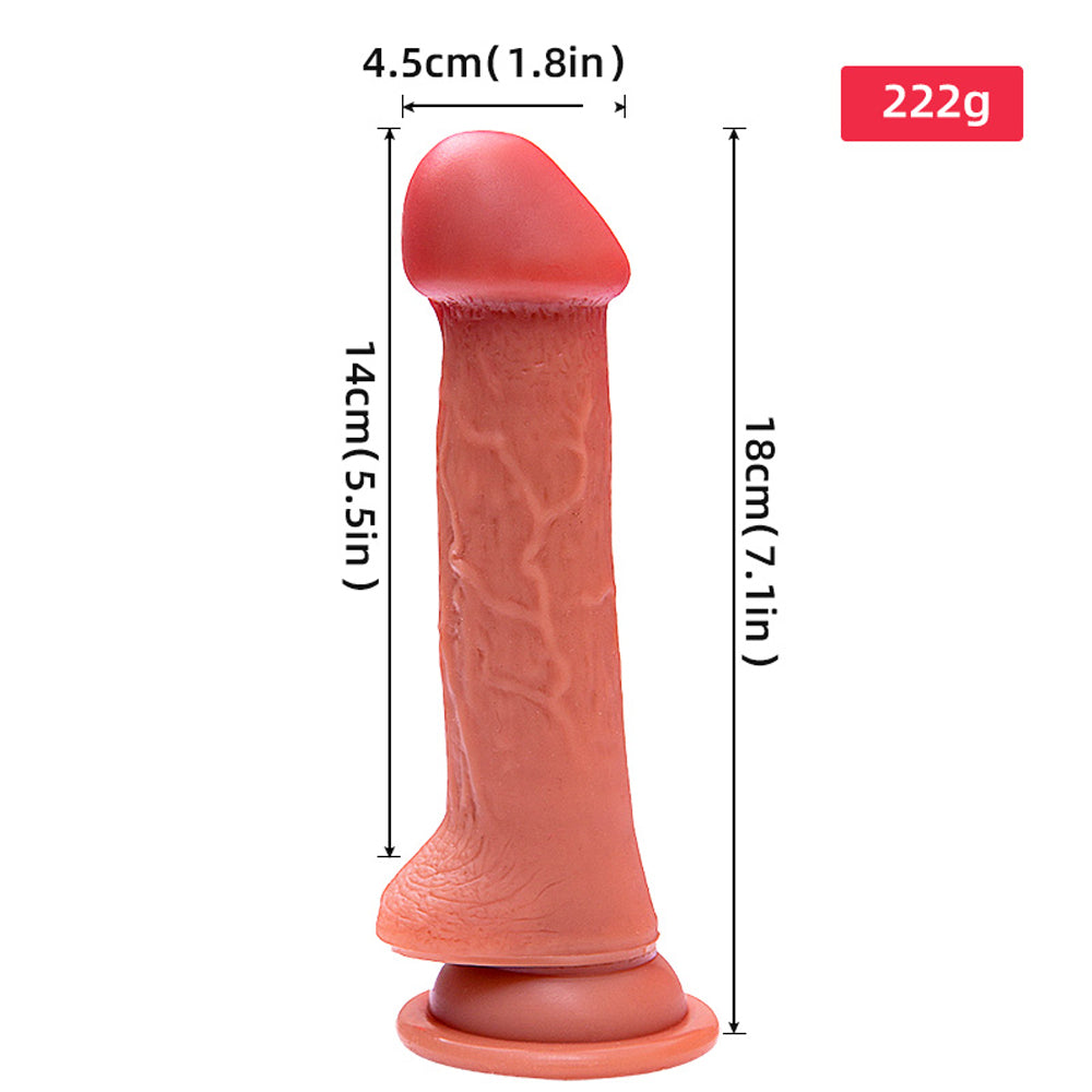 6-Inch thickened Silicone Dildo| Suction Cup Allovers Thrusting Dildo