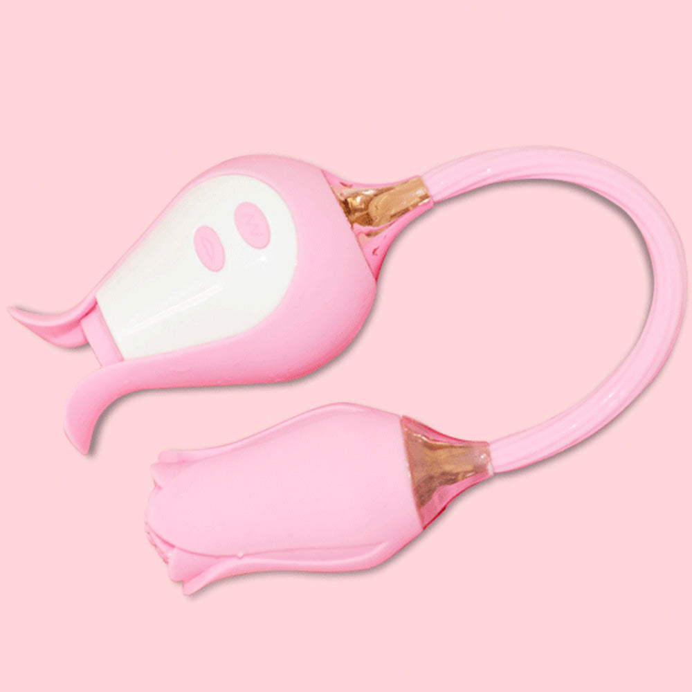 8 Vibrating & Sucking Rose Suction Vibrator with Vibrating Egg
