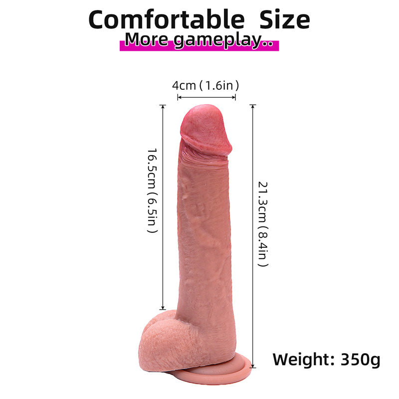 Double Layer Allovers Dildo - Liquid Silicone Allovers Thrusting Dildo