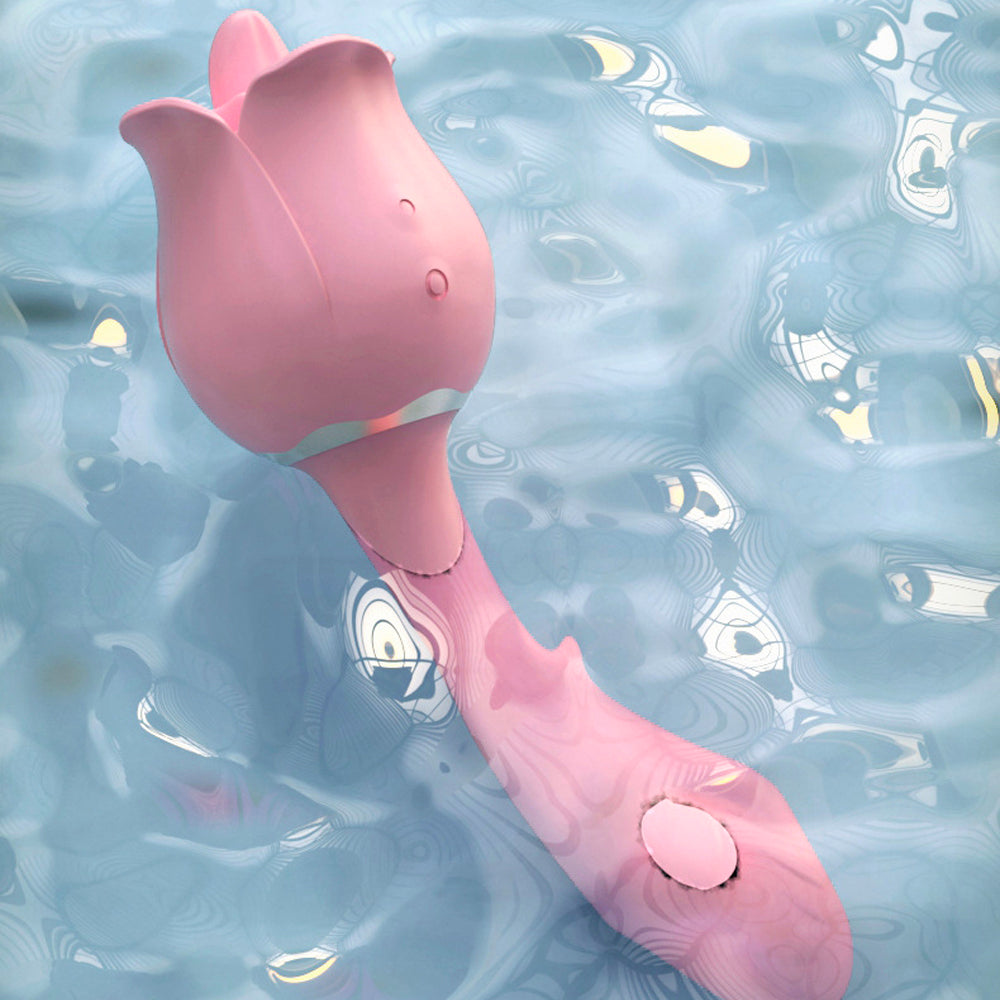 Rose vibrator tongue licking vibrator masturbation stick