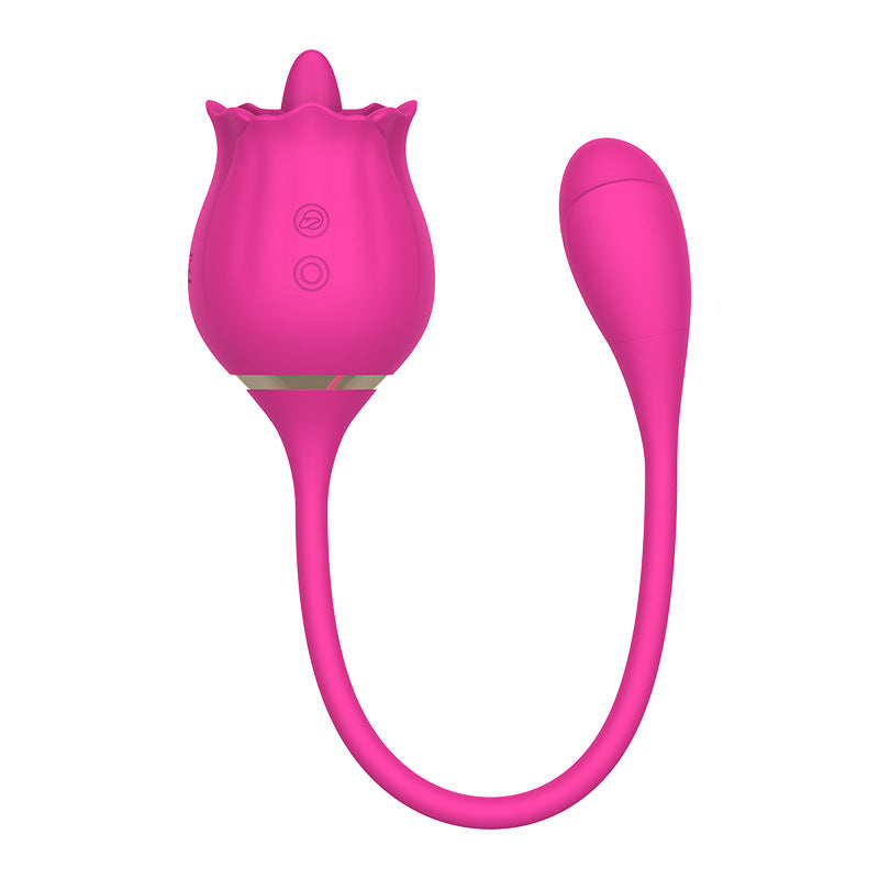9 Frequency Rose Vibrators with Vibrating Tongue & Vibrating Egg-5