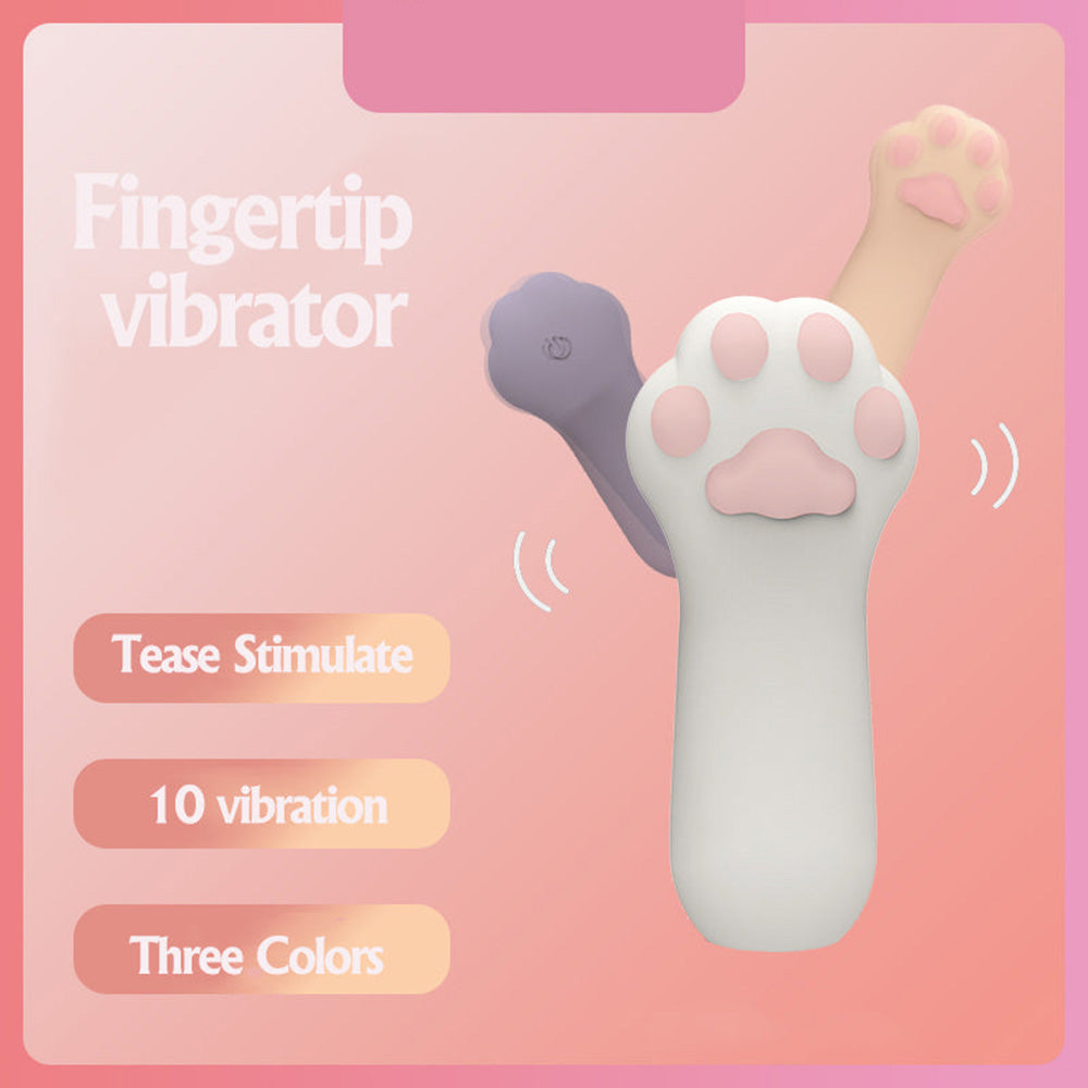 Kitten Paw Fingertip Vibrating Massage G-Spot Vibrator