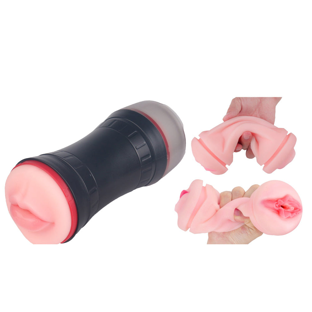 Double Head Vacuum Silicone Sucking Masturbation Cup