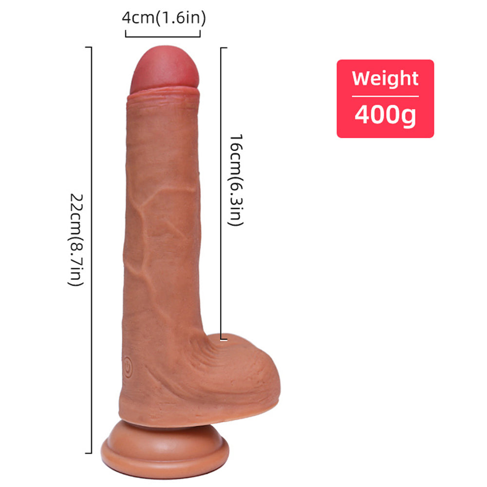 10-Inch Allovers Dildo Manual Suction Cup Silicone Dildo
