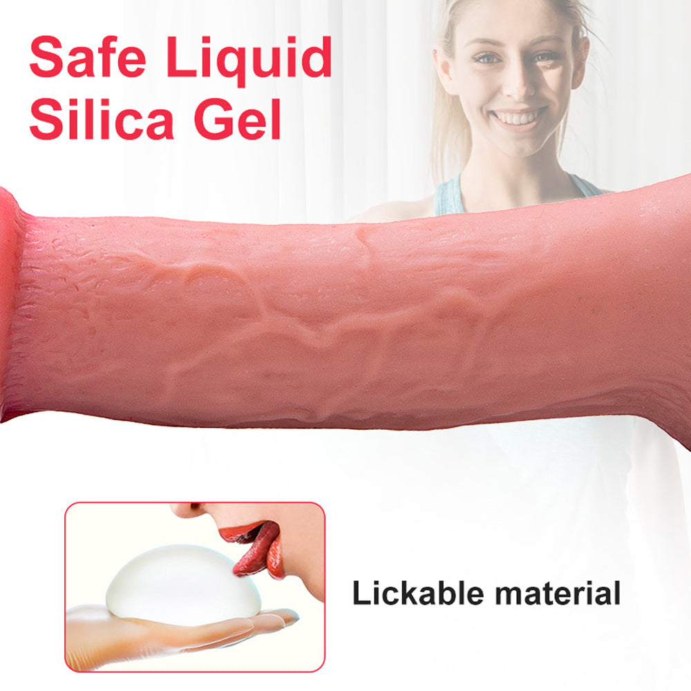 6-Inch thickened Silicone Dildo| Suction Cup Allovers Thrusting Dildo