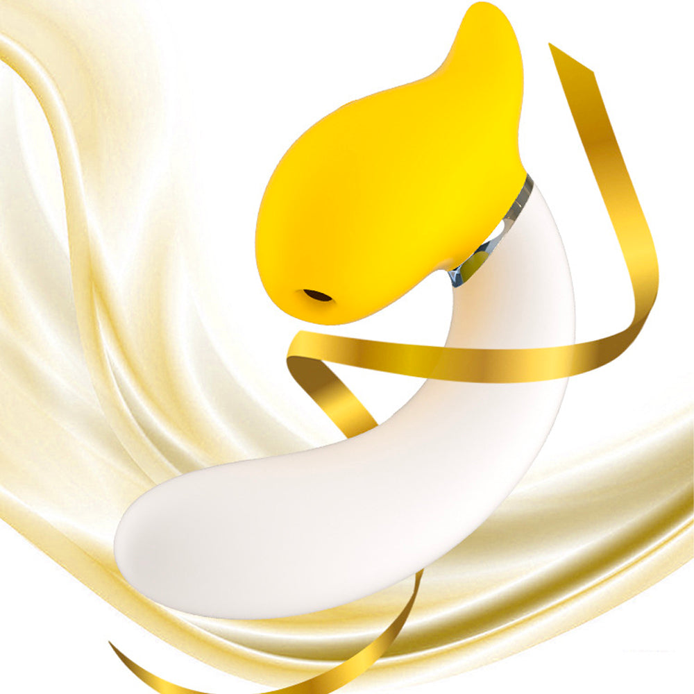 Banana Vibrating Dildos Spin G-spot Suck Telescoping Dildo-1