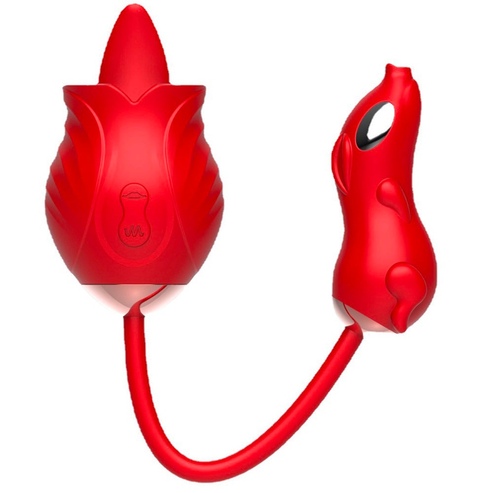 Rose Double Tongue Licking Vibrating Egg