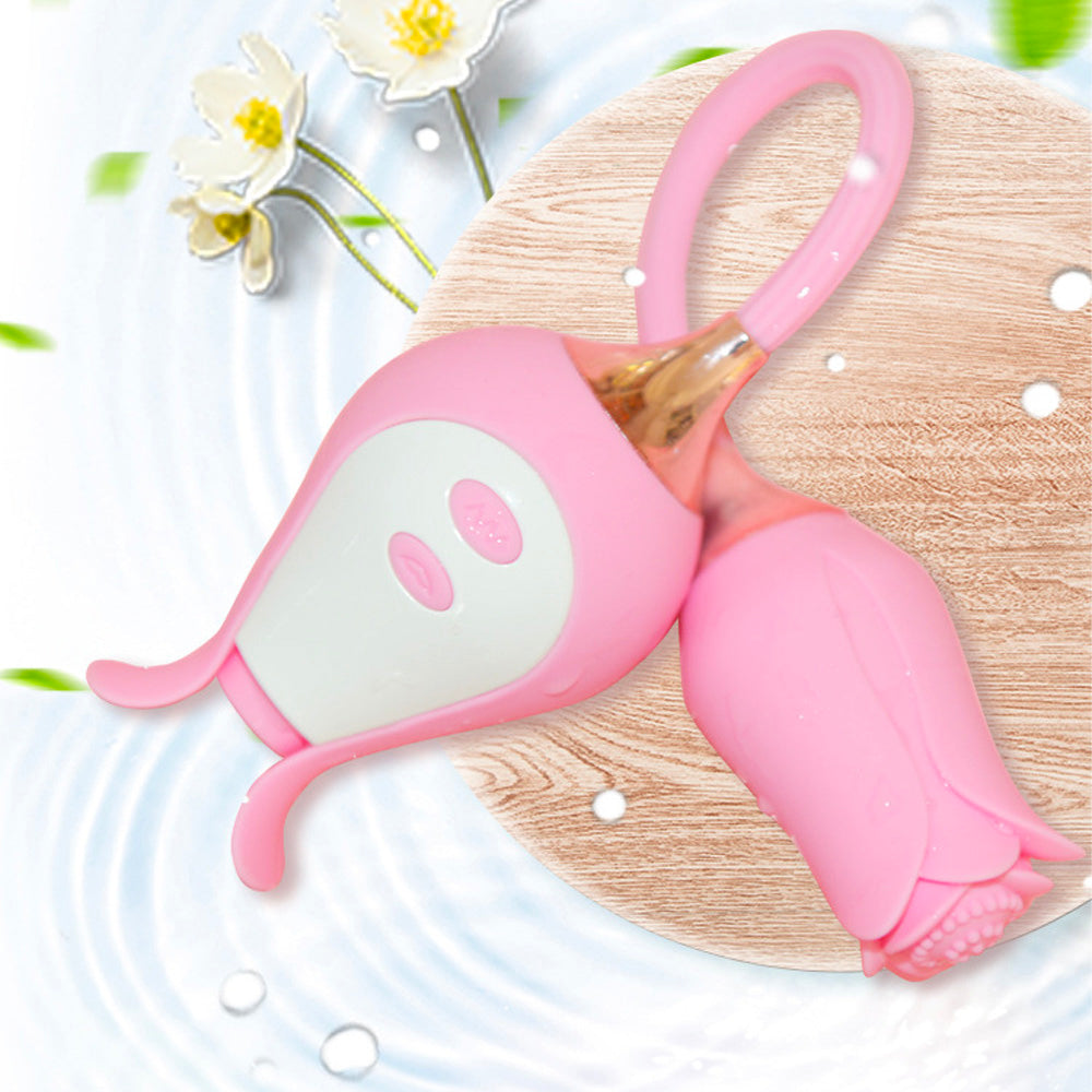 8 Vibrating & Sucking Rose Suction Vibrator with Vibrating Egg