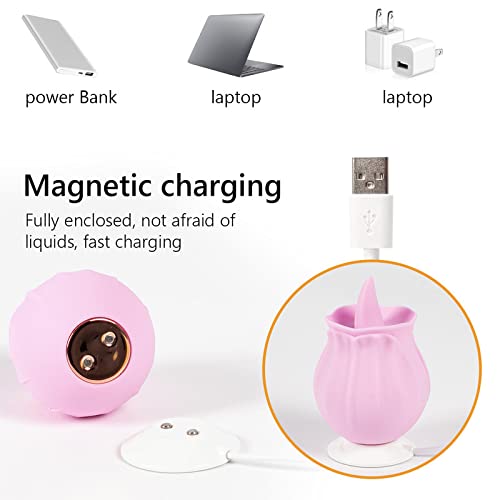 Rose Vibrator Series with Vibrating Tongue Vibrating Suction Sex Toys