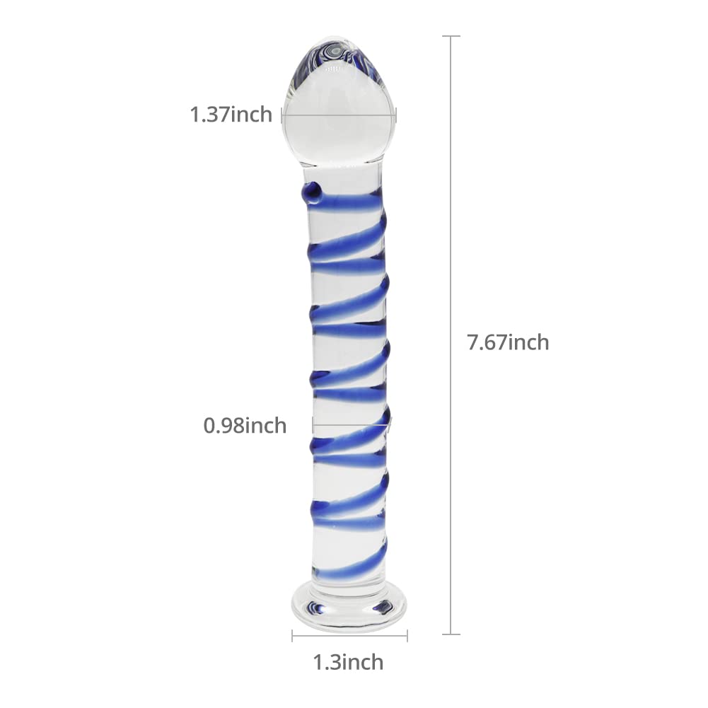 7.67 Inch Crystal Glass Dildo