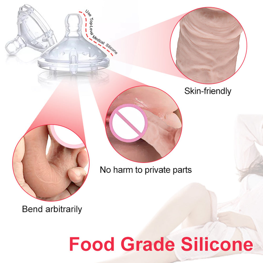 Real Realistic Texture Allovers Dildo - Thickening Suction Thick Dildo