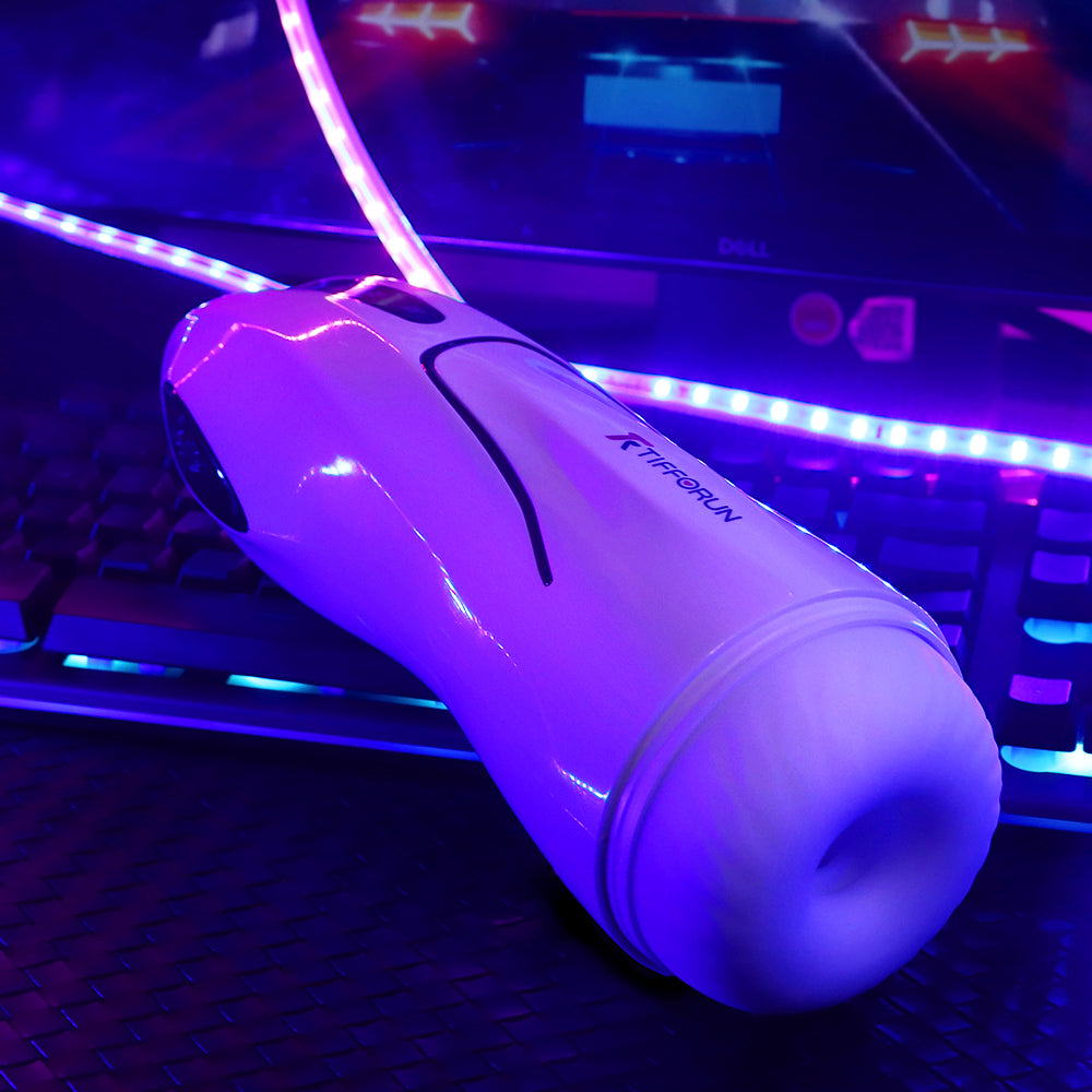 Tifforun Spaceship Full Automatic Men Sex Toys with 9 Vibration Sucking Heating Voice Function